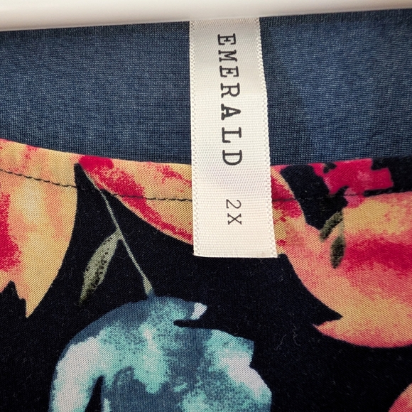 Emerald Multicolor Floral Dress - Picture 3 of 3